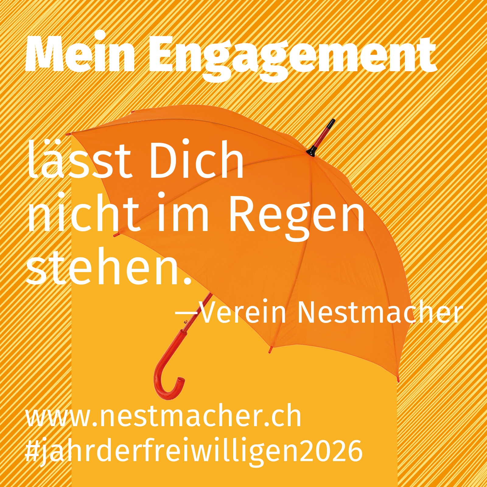 lässt Dich nicht im Regen stehen.