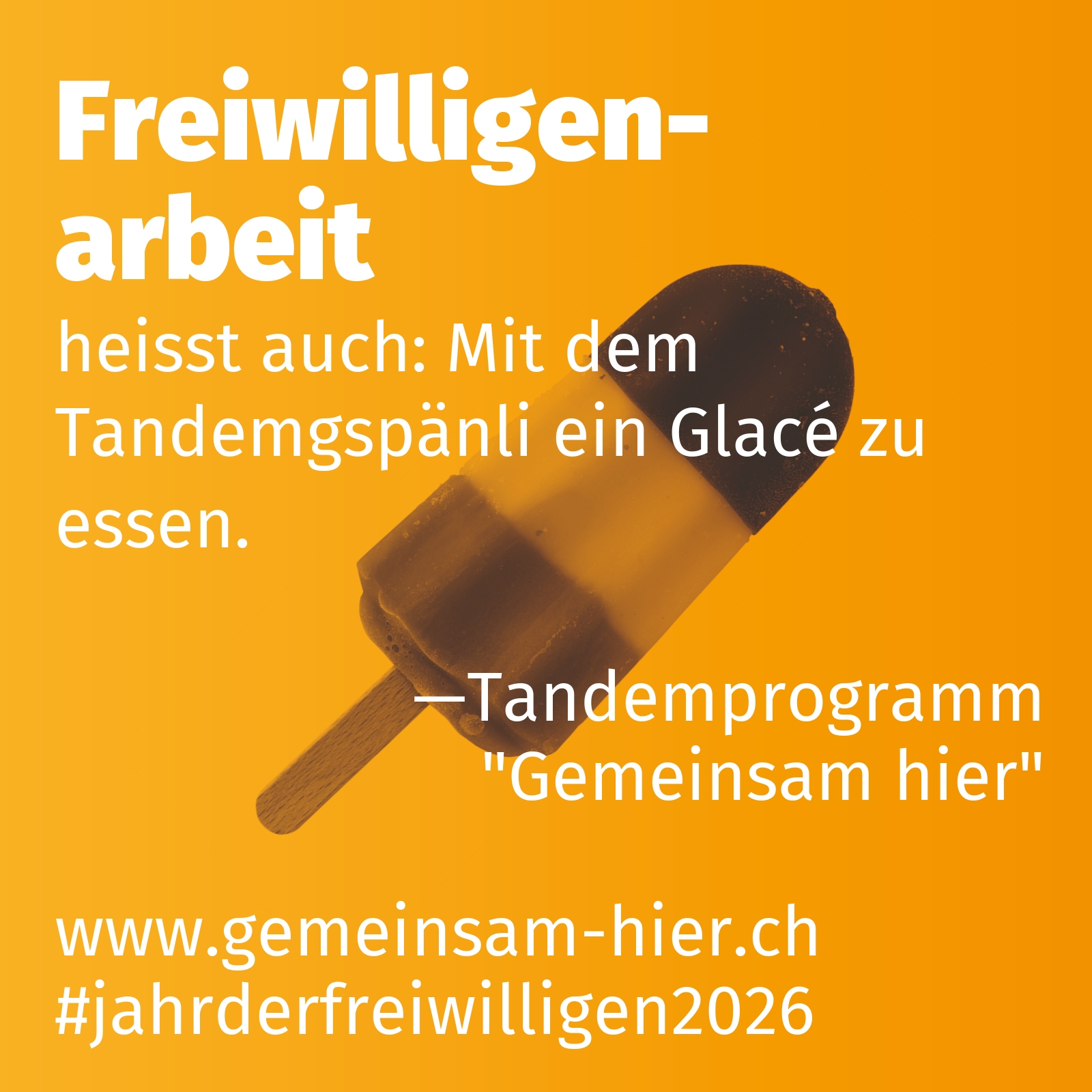 heisst auch: Mit dem Tandemgspänli ein Glacé zu essen.