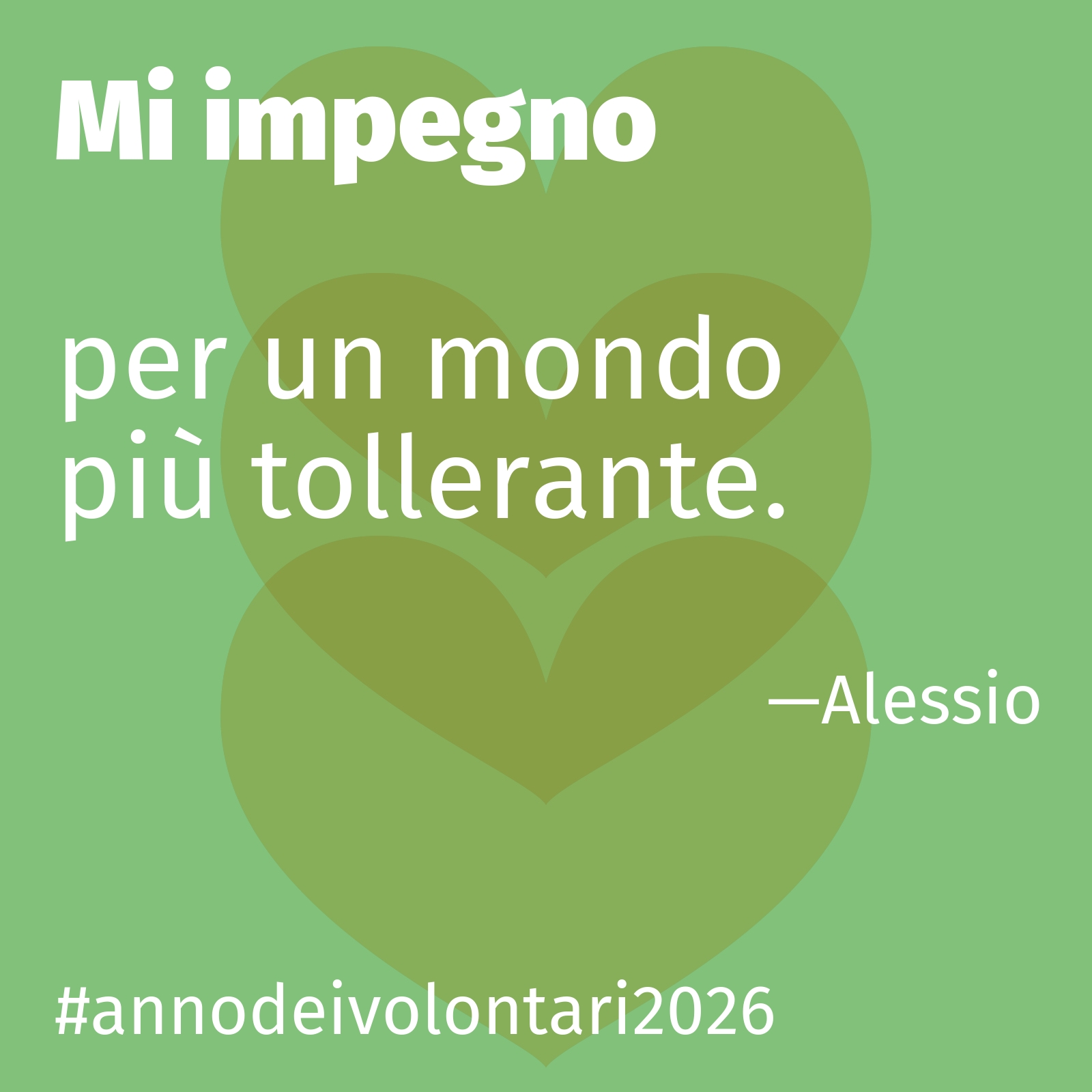 per un mondo più tollerante.