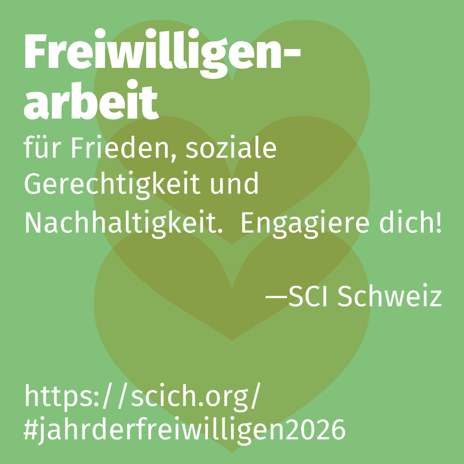 für Frieden, soziale Gerechtigkeit und Nachhaltigkeit.  Engagiere dich!